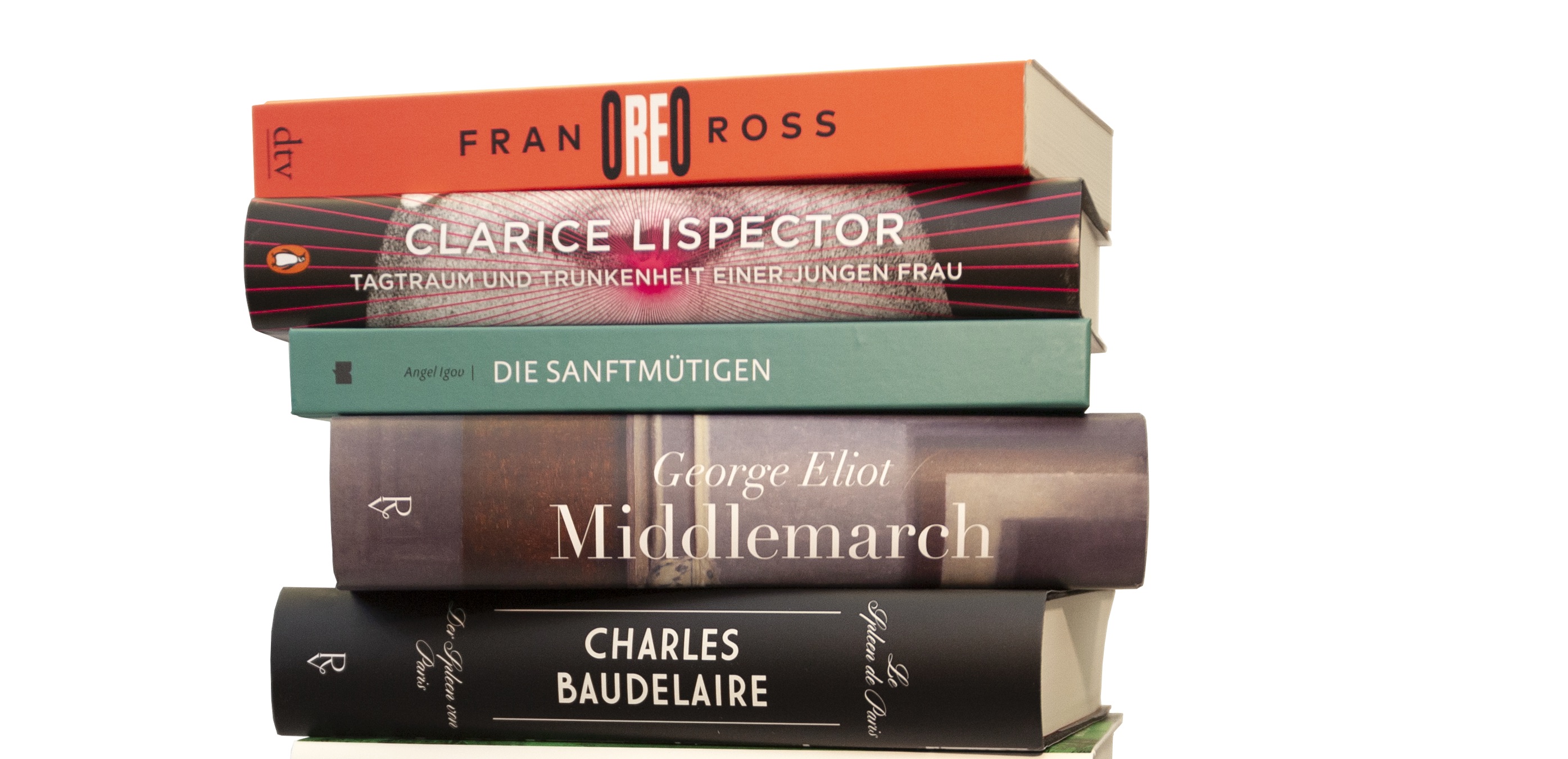 Die Bücher der nominierten Übersetzerinnen und Übersetzer zur Leipziger Buchmesse 2020 (Foto: Leipziger Buchmesse)